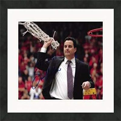 Autograph Warehouse 559775 8 x 10 in. Sean Miller Autographed Matted & Framed Photo - Arizona Wildcats Coach No.1