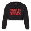Medium Black Women Stuck In The Upside Down Cropped Hooded Sweatshirt view 2