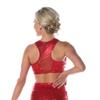 Alexandra Collection Kids Sequin Mesh Sweetheart Bra Red view 2