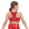 Alexandra Collection Kids Sequin Mesh Sweetheart Bra Red view 3