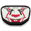 Battle Sports Novelty Football Back Plate  Hard Shell Lower Back Protector with Contoured Foam for High-Impact Protection - Youth, Clown White/Red view 2