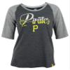 MLB Youth Girls Pittsburgh Pirates Old Fashionished Vintage Raglan Tee, Large view 1