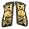 Custom Taurus Grips PT-99 PT-92 PT-100 PT-101 Metal Black Gold PT Screws Included view 1