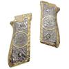 Custom Taurus Grips Taurus PT-99 PT-92 PT-100 PT-101 Metal Grips Nickel Gold PT Screws view 4