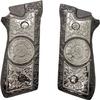 Custom Grips for Taurus PT-99 PT-92 PT-100 PT-101 Metal Black Nickel PT Grips Screws view 1