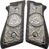 Custom Grips for Taurus PT-99 PT-92 PT-100 PT-101 Metal Black Nickel PT Grips Screws view 2