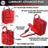 Luminary Advanced IFAK Stocked MOLLE Rip-Away Trauma Hemorrhage Control First Aid Kit with Headrest Mount Quick Release Panel Emergency Pack (Red) view 2