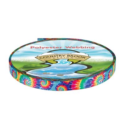 Country Brook Design - Classic Tie Dye Photo Quality Polyester (1/2 Inch, 50 Yards)