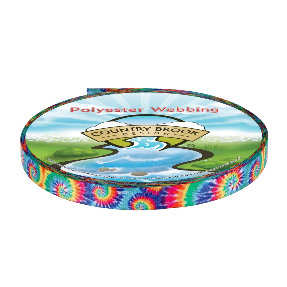 Country Brook Design - Classic Tie Dye Photo Quality Polyester (1/2 Inch, 50 Yards)