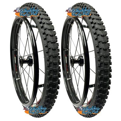 Set of 2, 24" RX16 Wheel (16 Spokes) with Nevegal Tire (All Terrain, 2in Tire)