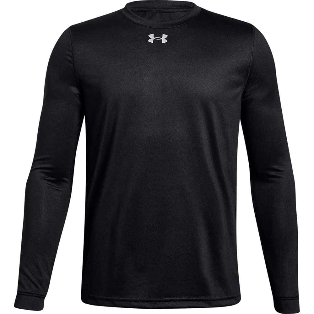 Under Armour Locker Tee Long-sleeve T-shirt, Black (001)/ Metallic Silver, Youth X-Large