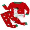 Christmas Llama Ugly Little Boys Girls Long Sleeve Pajamas Cotton Red Xmas Jammies Toddler Size 3T view 1
