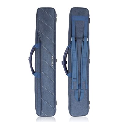KONLLEN 3x4 Oxford Cloth Pool Cue Case Billiard Cue Stick Carrying Bag (Blue)