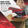 Nordic Lifting Mini Stepper & Stair Climber  Red  Compact Fitness Stepper w/Resistance Bands, LCD Monitor, 330LB Weight Limit  Home Leg & Thigh Workout Machine view 3