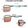 SAN LIKE Fishing Net Collapsible Telescopic Fishing Net - Clourful Landing Net for Freshwater Saltwater Landing Net for Trout Bass Steelhead Salmon 41inches view 2