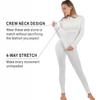 qualidyne Thermal Underwear for Women Long Johns Ultra-Soft Base Layer Pajama Set Winter Cold Weather Top and Bottom White view 3