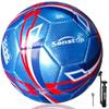 Senston Soccer Ball with Pump Size 5 - Durable Waterproof Football for Indoor/Outdoor Training, Includes Hand Pump & Needle view 1