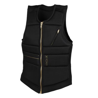 Ronix Rise Women's CE Approved Impact Vest, Black/Gold, Large