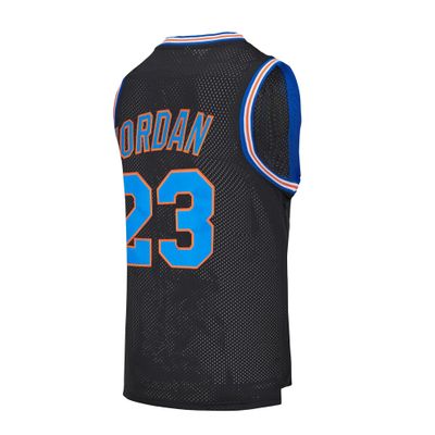 CAIYOO #23 Youth Basketball Jersey for Kids Fit Age 5-18 Boys Shirts (Black, X-Small)