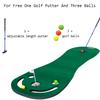KOFULL Putting Green Mats Set - Indoor/Outdoor Golf Putting Practice or Golf Game with 78" x 24" Putting Mat, Adjustable Putter, 3 Balls, Training Aid Cup & Flags view 2