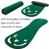 KOFULL Putting Green Mats Set - Indoor/Outdoor Golf Putting Practice or Golf Game with 78" x 24" Putting Mat, Adjustable Putter, 3 Balls, Training Aid Cup & Flags view 3