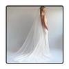 Ursumy Bride Wedding Veil Long Cathedral Veil Drop Veil Simple Soft Tulle Bridal Veils Single 1T/1 Tier (White) view 1