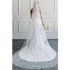 Ursumy Bride Wedding Veil Long Cathedral Veil Drop Veil Simple Soft Tulle Bridal Veils Single 1T/1 Tier (White) view 2