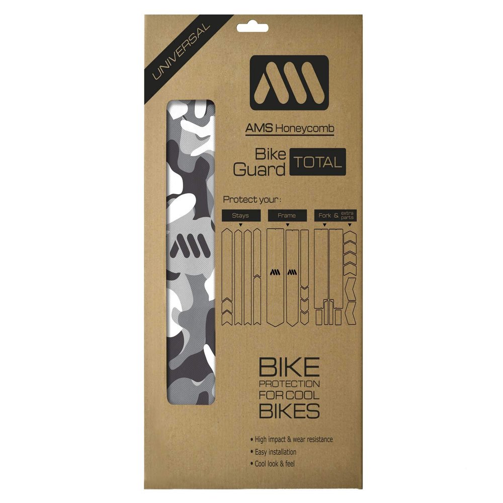 Complete Bike Frame Protection System - 25 Pieces Clear Honeycomb PVC, Universal Fit, Impact-Resistant, Easy Install
