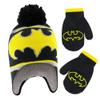 DC Comics Boys Winter Accessory Hat And Mittens Set, Batman Toddler Beanie For Ages 2-4, Black/Yellow view 1