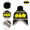 DC Comics Boys Winter Accessory Hat And Mittens Set, Batman Toddler Beanie For Ages 2-4, Black/Yellow view 3