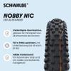 Schwalbe Unisex's Nobby NIC Cycle Tyre, Black, 26 Inches view 2