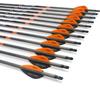 Pointdo 100% Carbon Arrow Practice Hunting Arrows with Removable Tips for Compound & Recurve Bow(Pack of 12) (Black Orange) view 4