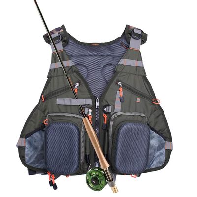 Waxaya Lightweight Fly Fishing Vest with Multi Pockets Adjustable Size Mesh Fishing Backpack for Men and Women (Green2)