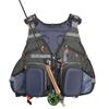 Waxaya Lightweight Fly Fishing Vest with Multi Pockets Adjustable Size Mesh Fishing Backpack for Men and Women (Green2) view 1