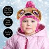 Nickelodeon Girls Winter Hat And Mittens Set, Paw Patrol's Marshall, Chase and Skye Toddler Beanie For Ages 2-4, Pink view 2