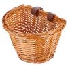 HITECHLIFE Handlebar Bike Basket, Kid Front Handlebar Wicker Bike Basket, Children D-Shape Basket with Leather Straps for Kids Children Gift, Arts and Crafts, Bicycle Accessory view 1