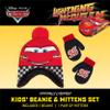 Disney Boys Winter Hat And Mitten Set, Cars Lightning McQueen Toddler Beanie For Ages 2-4, Red/Black/White view 2