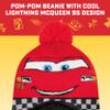 Disney Boys Winter Hat And Mitten Set, Cars Lightning McQueen Toddler Beanie For Ages 2-4, Red/Black/White view 3