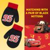 Disney Boys Winter Hat And Mitten Set, Cars Lightning McQueen Toddler Beanie For Ages 2-4, Red/Black/White view 4