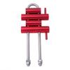 Menolana Climbing Rack Descender Long Rappelling Descending Stop Device Rack, Red view 1