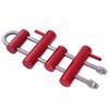 Menolana Climbing Rack Descender Long Rappelling Descending Stop Device Rack, Red view 4