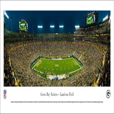 Blakeway Worldwide Panoramas, Inc. Green Bay Packers, Night Game - 40x13.5-inch Poster