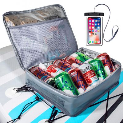 SUP-Now Paddle Board Accessories Cooler with Waterproof Phone Case Essential SUP Accessories for Paddleboarding (Gray)