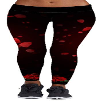 Sister Amy Women's Digital Skull Printted Ankle Elastic Tights Leggings Rose Large