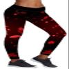 Sister Amy Women's Digital Skull Printted Ankle Elastic Tights Leggings Rose Large view 2