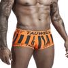 TAUWELL Mens Low Rise Stripe Trunks Boxer Briefs Underwear (0202 Orange, XX-Large) view 1