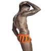 TAUWELL Mens Low Rise Stripe Trunks Boxer Briefs Underwear (0202 Orange, XX-Large) view 3