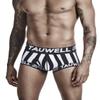 TAUWELL Mens Low Rise Stripe Trunks Boxer Briefs Underwear (0202 Black, Medium) view 1