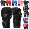 Be Smart Kids Boxing Gloves 4oz 6oz Training Gloves for Children Sparring Boxing Gloves Junior Training Mitts Punch PU Leather MMA Youth (Matt Black, 6 Oz) view 1