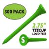 Clip Wipes Logo Golf Tees  2  (300/Pack)  Custom TEECUP Imprint - Personalized Monogram Initial Letters (A-Z) (GRN-WHT-S) view 2